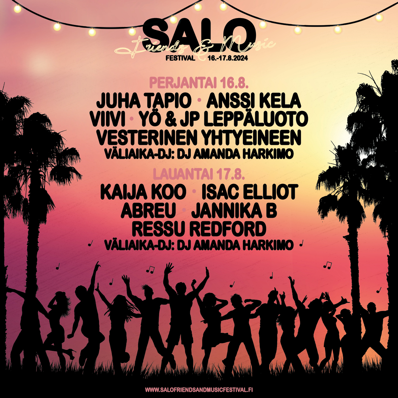 Ohjelmamuutos kesän 2024 Salo Friends & Music Festivaleille!